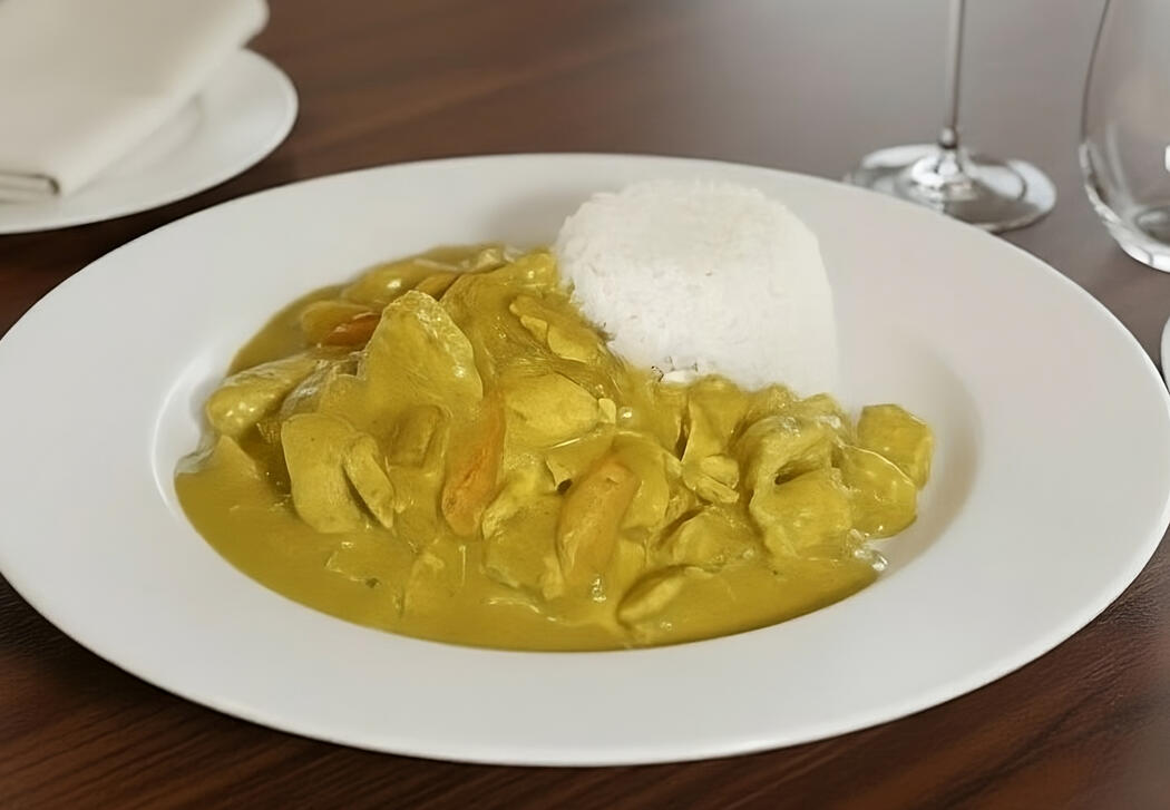 YELLOW CHICKEN CURRY &amp; RICE