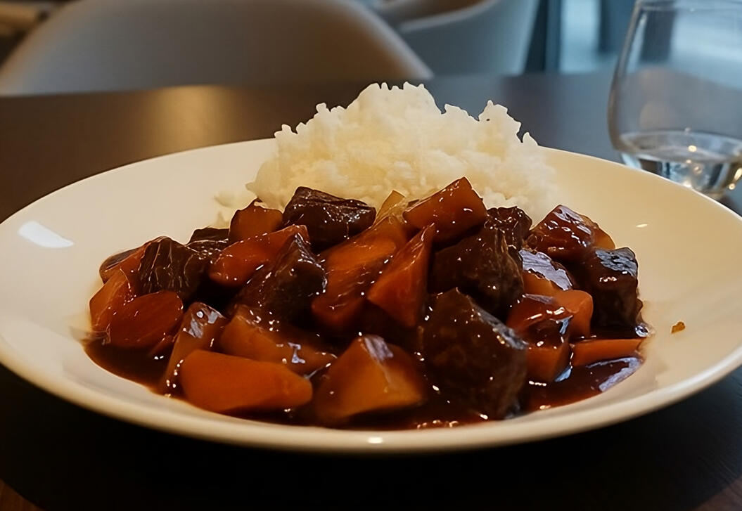 SLOW-COOKED BEEF &amp; RICE